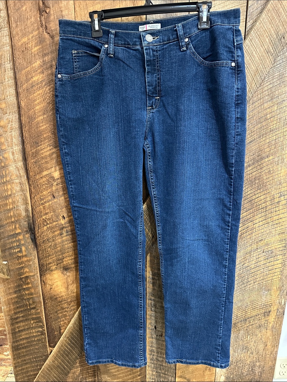 Women’s Lee Rider Jeans Classic Fit Straight Leg Size 14M Stretch G52